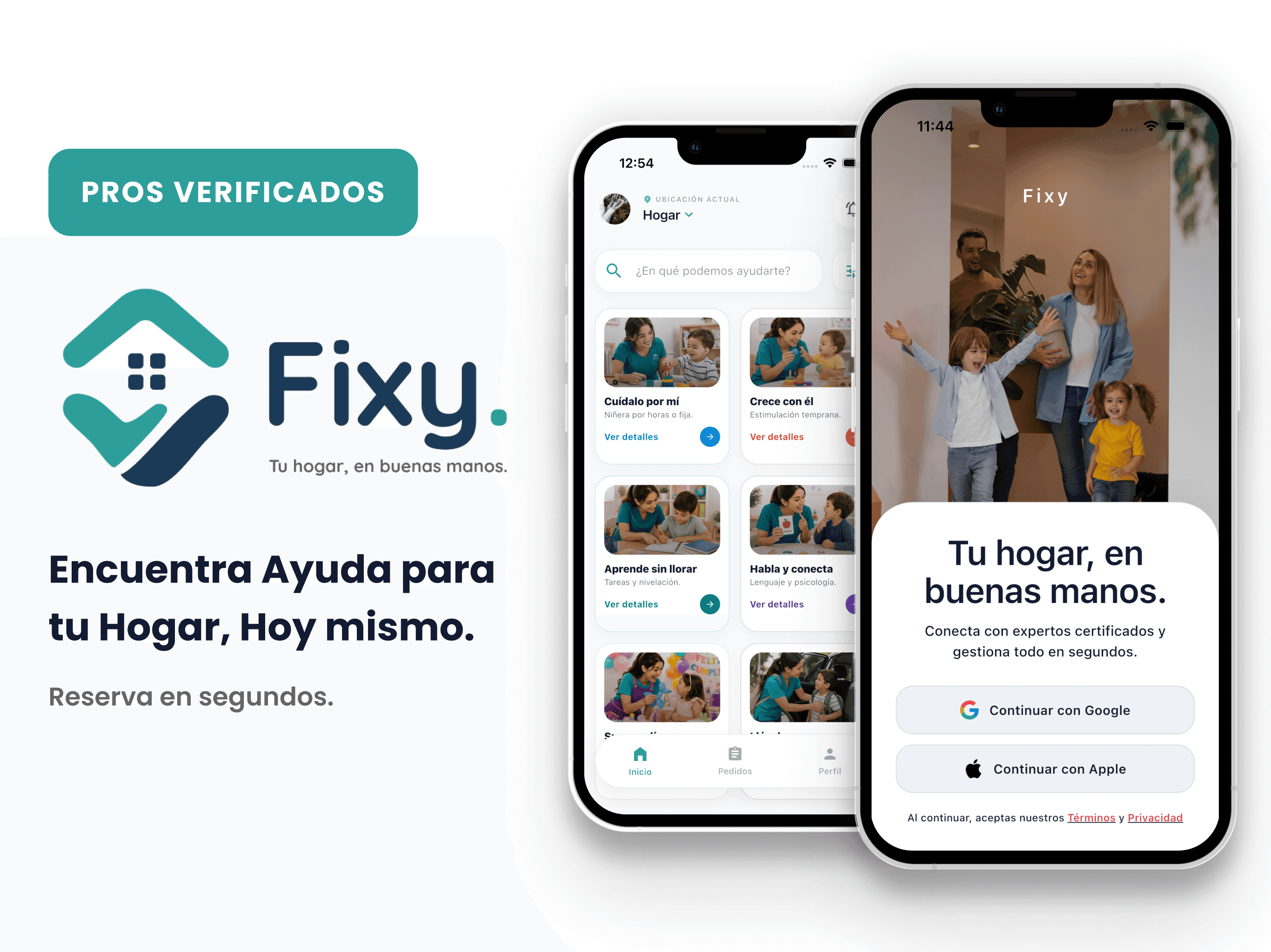 Previsualización app móvil Fixy Hogar