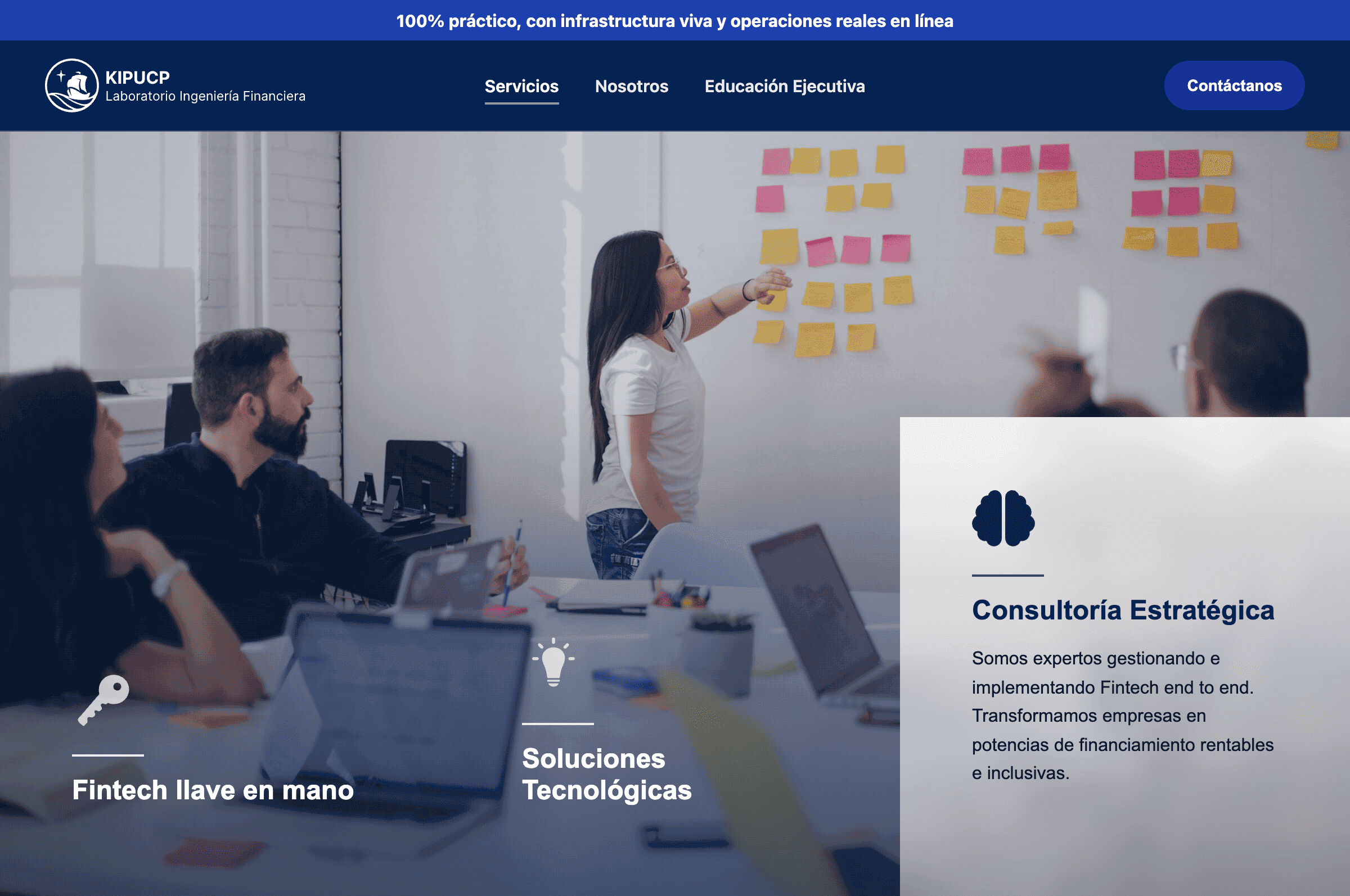 Landing page Kipu PUCP